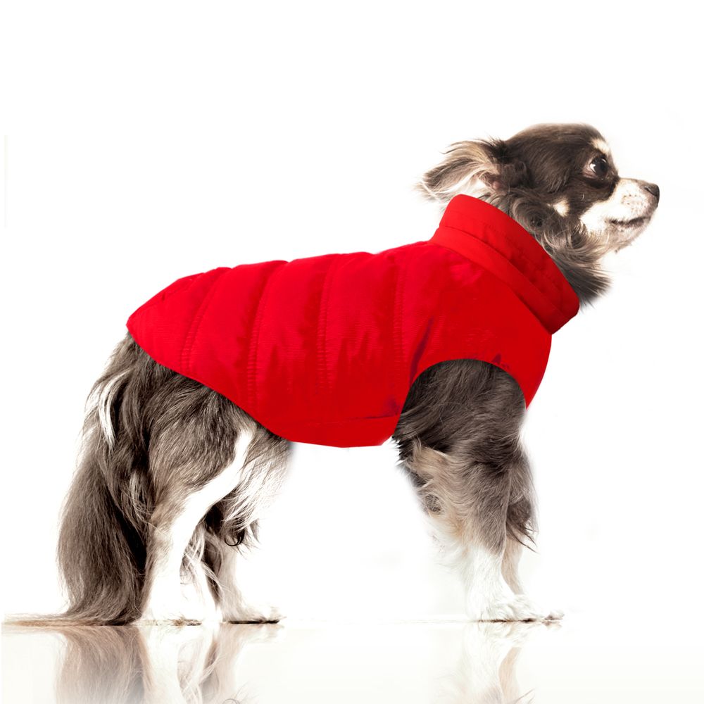 Пуховик зимовий для собак з капішоном Milk&Pepper Soren Red червоний, Розмір 29