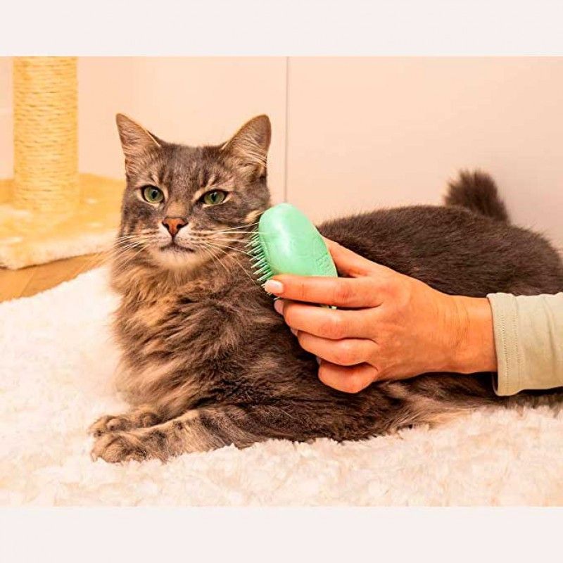 Щітка для вичісування шерсті собак та котів Pet Teezer - Cat Grooming Green