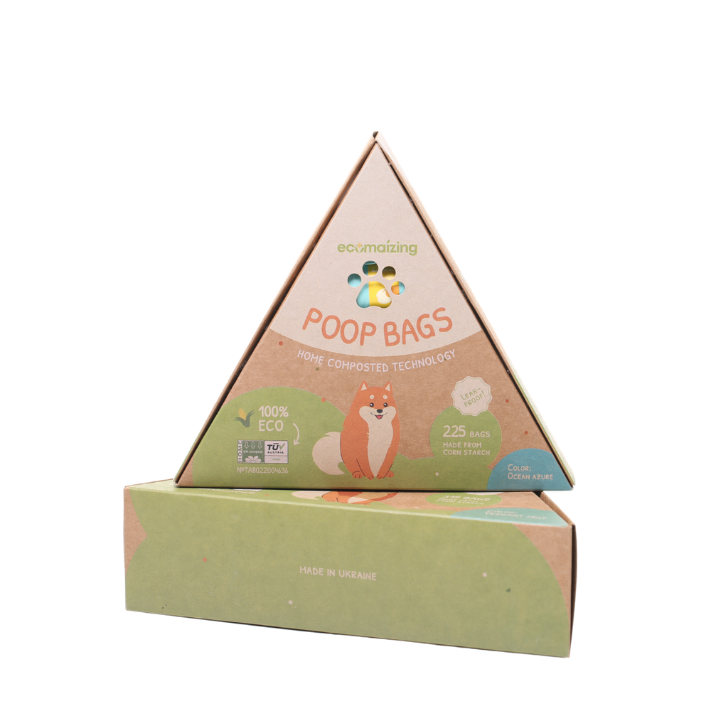 Біорозкладні пакети для прибирання за тваринами Ecomaizing 225 шт (15 рулонів)