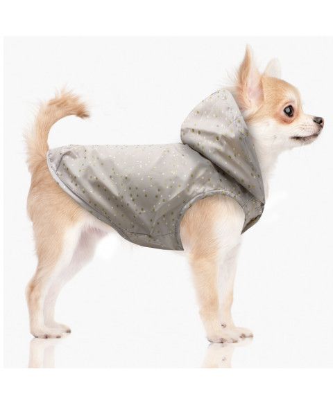 Дощовик для собак з капюшоном Milk&Pepper Adele Raincoat сірий, Розмір 32