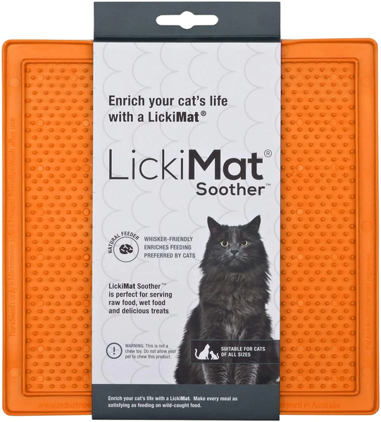 Килимок антистрес для вилизування для котів LickiMat® Soother®™ Orange Cat