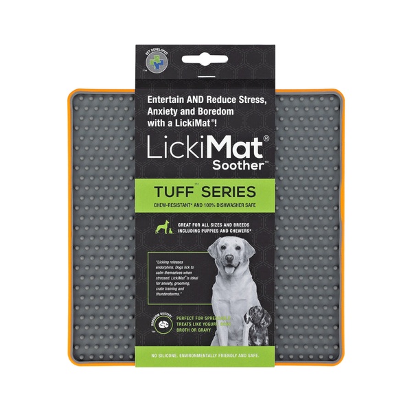 Килимок антистрес для вилизування для собак LickiMat® Soother®™ Tuff™ Orange
