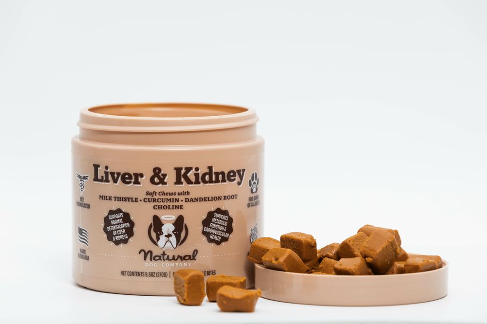 Вітамінний комплекс для печінки та нирок Liver & Kidney Supplement Natural Dog Company, 90шт в банці