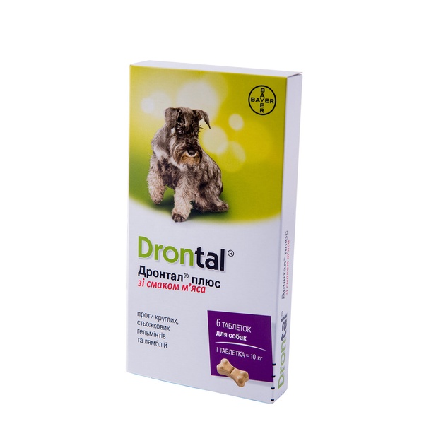Таблетка Дронтал (Drontal) від гельмінтів для собак, 1шт