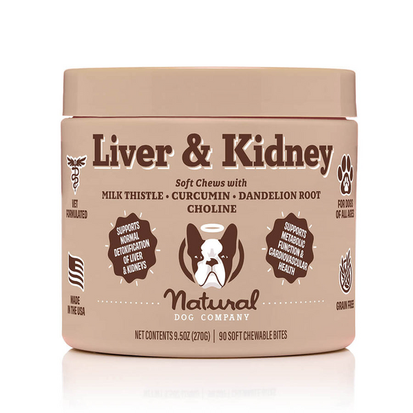 Вітамінний комплекс для печінки та нирок Liver & Kidney Supplement Natural Dog Company 90шт в банці