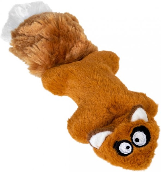 Іграшка для собак GiGwi Plush білка з 2-ма пищалками 24см