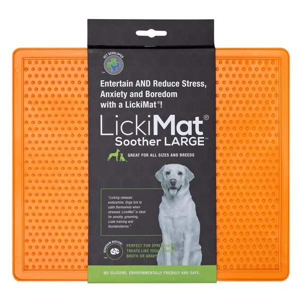 Килимок антистрес для вилизування для собак LickiMat® Soother®™ X Large Orange