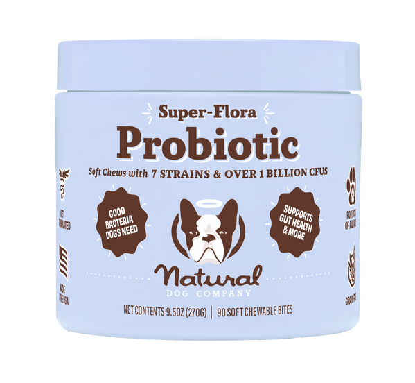 Витаминный комплекс с пробиотиком SuperFlora Probiotic Natural Dog Company 90шт в банке