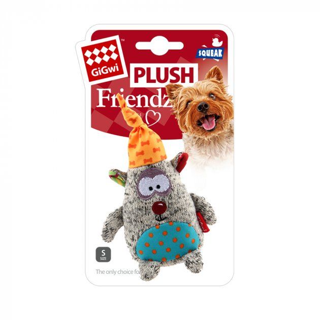 Іграшка для собак Ведмідь з пищалкою GiGwi Plush, текстиль, 10 см