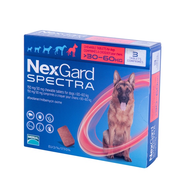 Таблетка Нексгард Спектра XL від бліх і кліщів для собак вагою 30-60кг 1шт