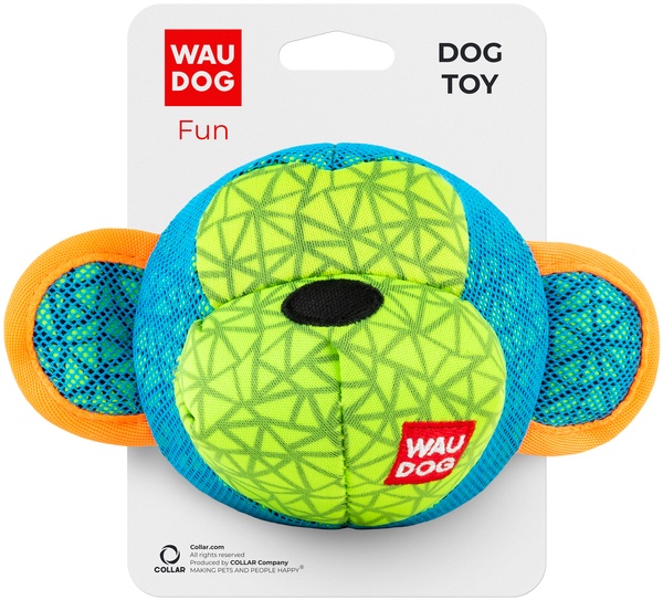 Іграшка для собак WAUDOG Fun "Мавпа" 16х10 см Блакитна