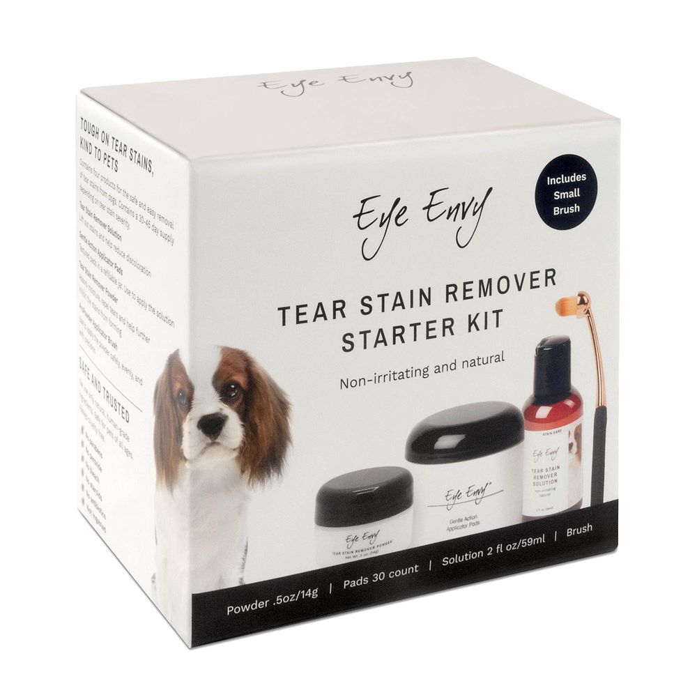 Набор Starter Kit для удаления дорожек в собак от Eye Envy с маленькой щеточкой