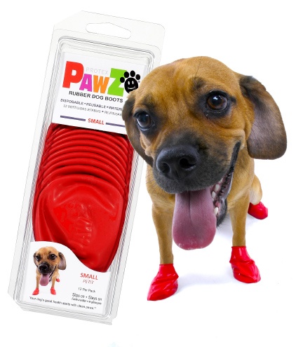 Гумове взуття-шкарпетки для собак PAWZ Червоний 12шт розмір S (5.1-6.3см)