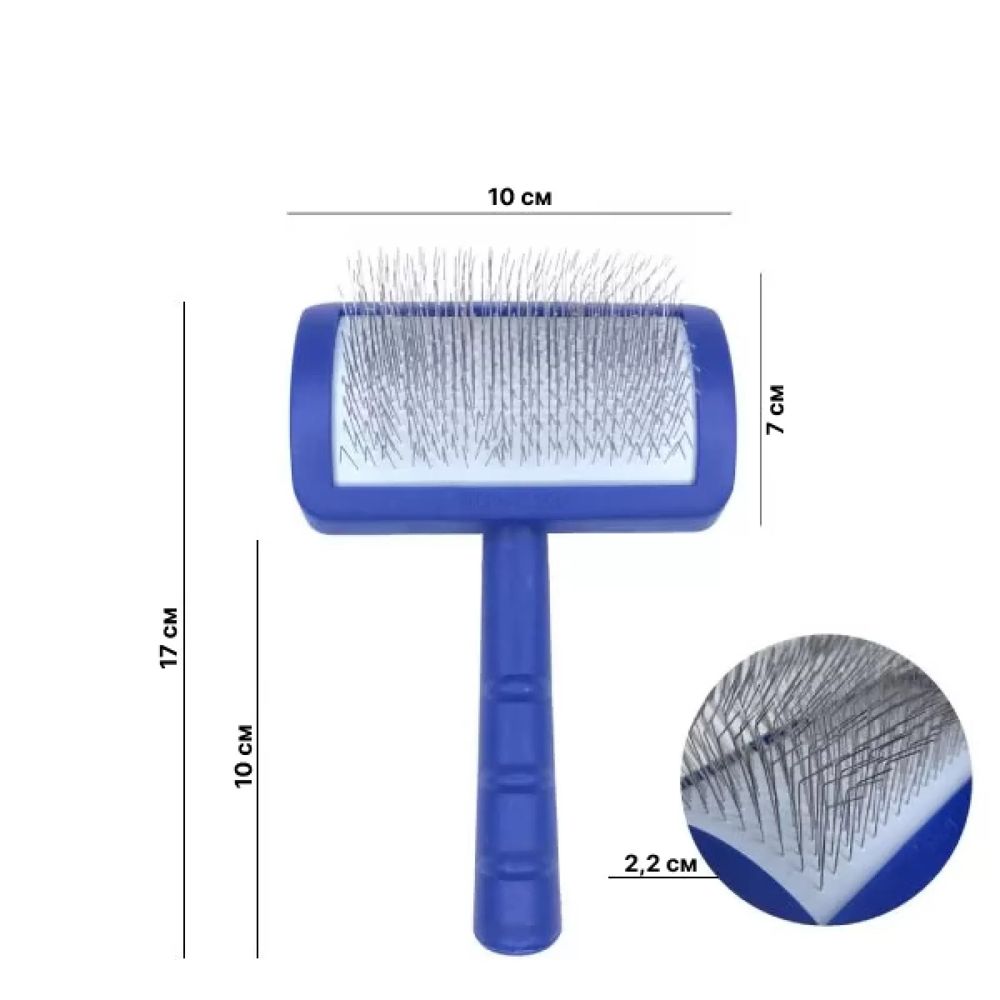 Щетка пуходерка Show Tech Slicker Brush long soft pins, с мягкими длинными зубцами 22 мм