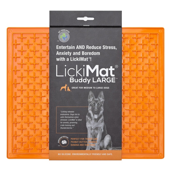 Килимок антистрес для вилизування для собак LickiMat® Buddy™ X Large Orange