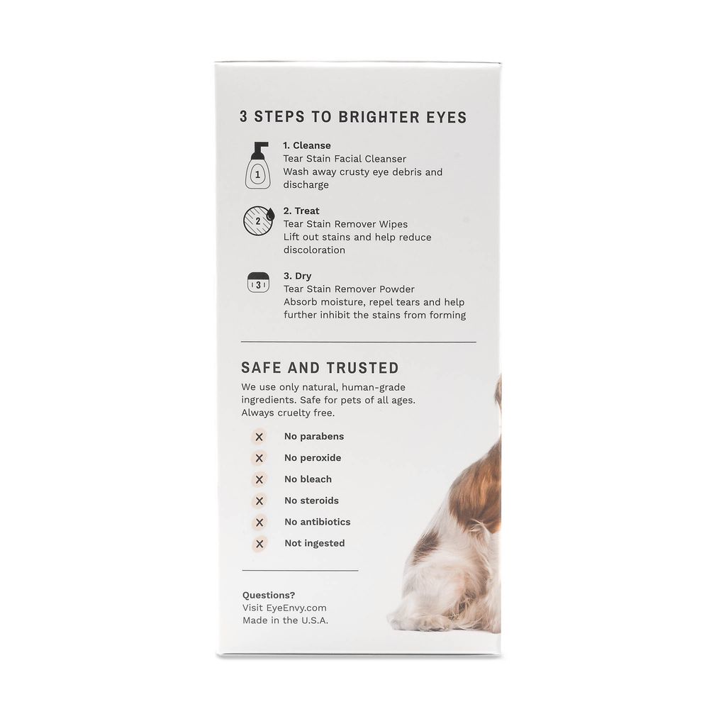 Набір для 3-ох етапного догляду для усунення слізних доріжок у собак EyeEnvy Deluxe Kit