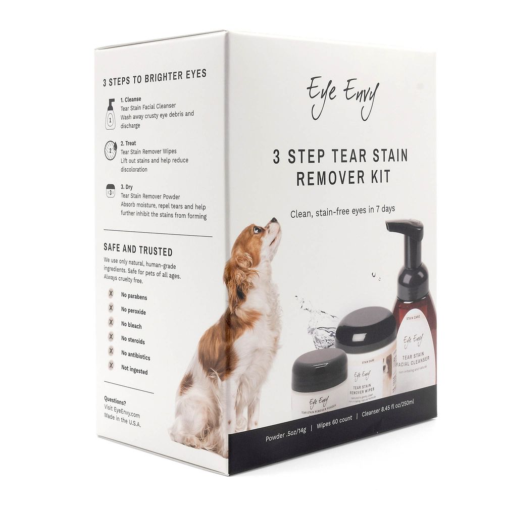 Набор для 3-х этапного ухода для устранения слезных дорожек у собак EyeEnvy Deluxe Kit