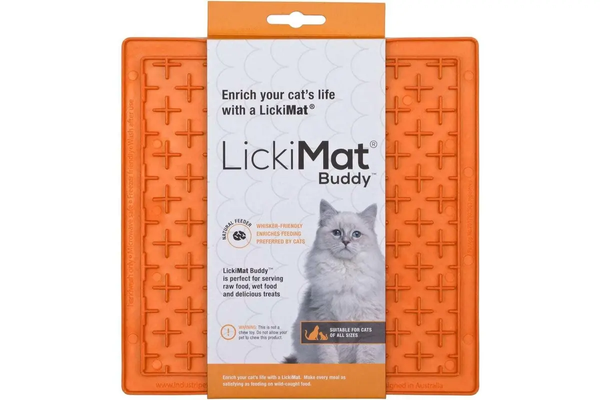 Килимок антистрес для вилизування для котів LickiMat® Buddy™ Orange Cat
